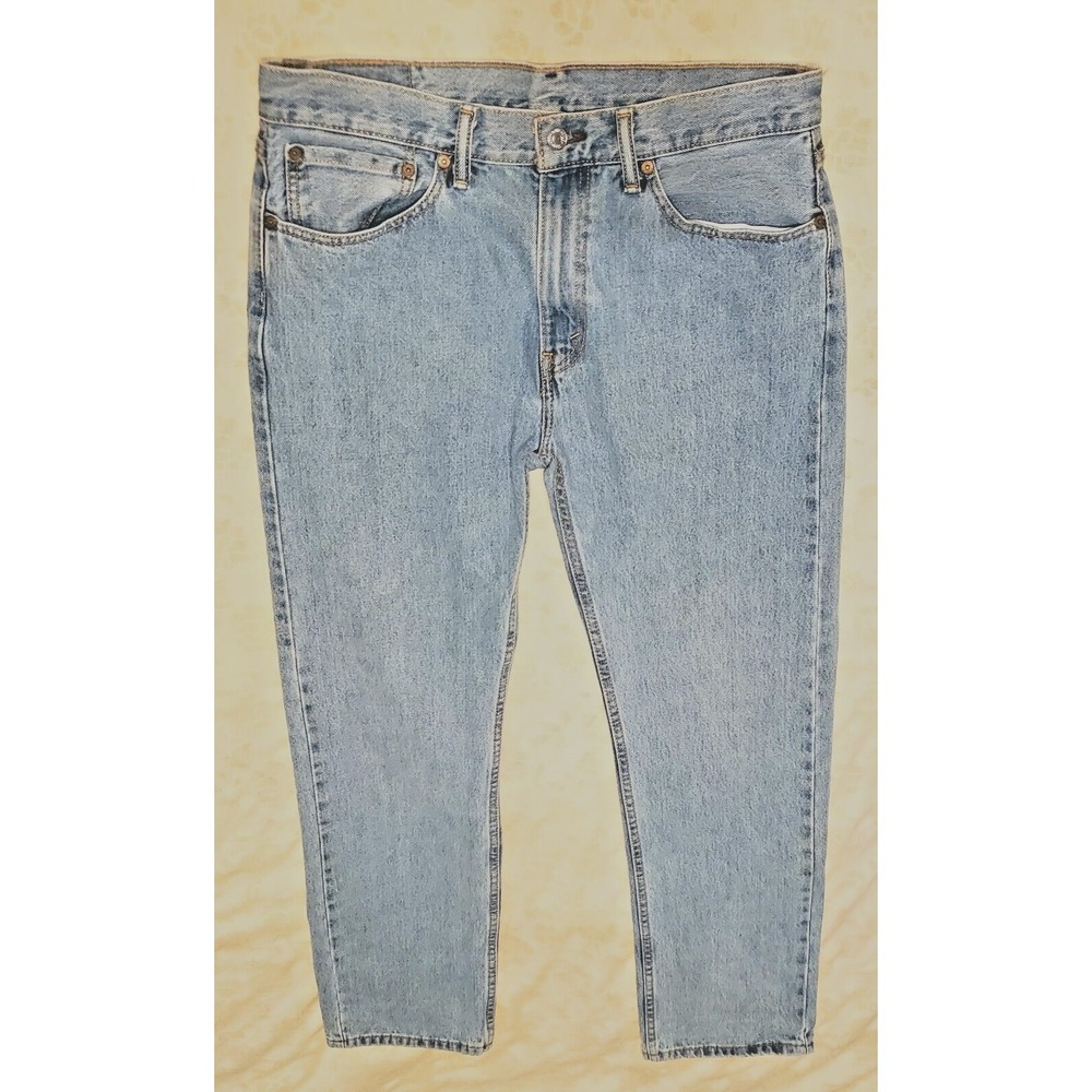 Vtg Levi's 505 Jeans Men's 34x32 Straight Retro Denim History Printed Pocket Tag - Picture 9 of 14